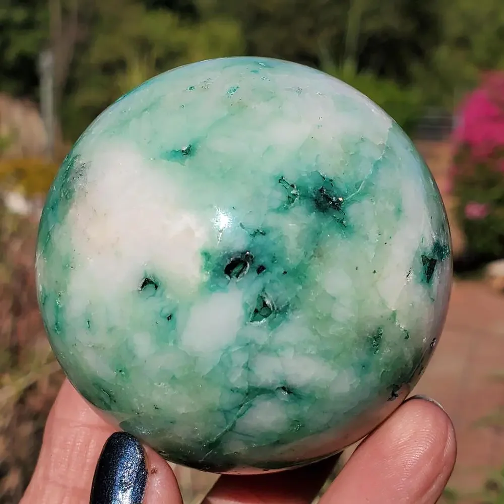 Chrysocolla Phoenix Crystal Sphere 332 Grams 62mm